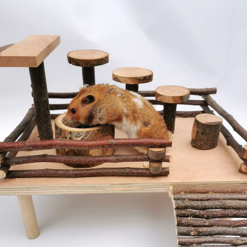 Apple Wood Feeding Bowl for Small Animals, Food Dish for Guinea Pig, Chinchilla, Parrots Round Bowl - PawsPlanet Australia