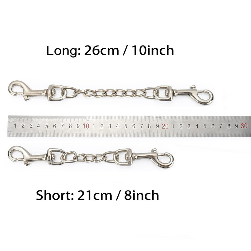 Dog Collar Safety Clip Metal Double Ended Backup Dog Collar Clip for Prong Collar Dog Harness Collar Connector (Medium) Medium - PawsPlanet Australia