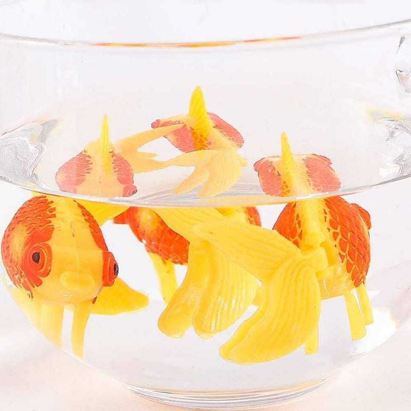 3Pcs Artificial Gold Fish for Aquarium Freshwater Saltwater for Tank Decorations Moving Plastic Small Fish Aquarium Gravel Sand Decorations - PawsPlanet Australia