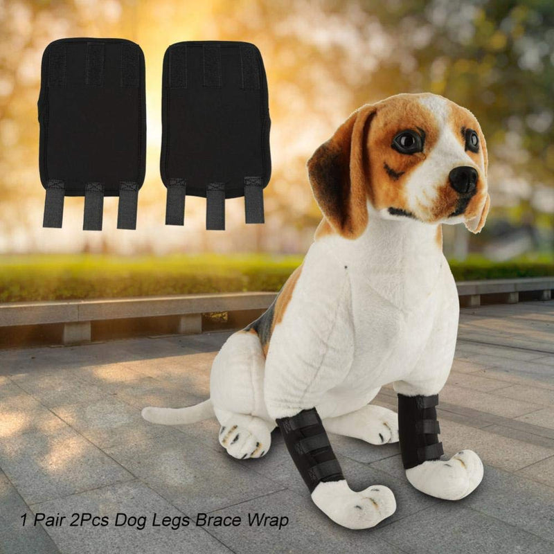 1 Pair of Dog Front Legs Brace Wounds Joint Pet Surgical Injury Bandage Wrap (M)