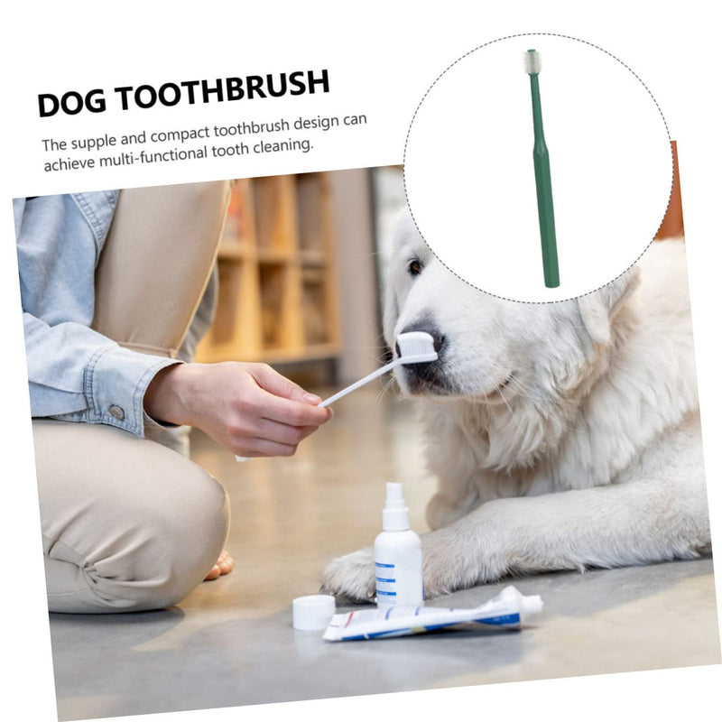 TOYANDONA Small Dog Toothbrush Oral Care Brush for Puppies and Cats Non-Slip Handle Gentle Against Plaque and Bad Breath Pet Dental Care Accessories for Healthy Teeth