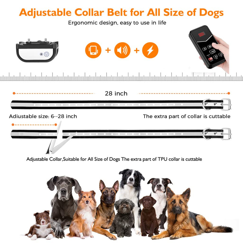 Electric Fence for 2 Dogs,Wireless Dog Fence System &Dog Training Collar with Remote,Portable Electric Shock Dog Boundary System,Rechargeable Wireless Fence for Large Medium Dogs (Extra Collar) Extra collar