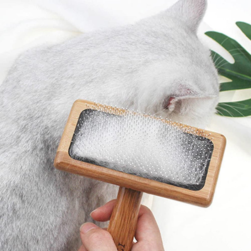 Wool Carders Brush, 2pcs Wooden Carding Brushes Needle Felting Cleaner Comb with Handle for Dogs and Cat/Spinning and Weaving(size:L) - PawsPlanet Australia