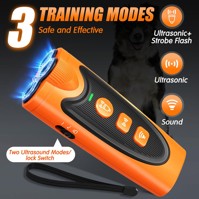 AWOOF New 2025 3X Ultrasonic Anti Barking, Dog Bark Deterrent Device, 6 Training Modes 24 FT Range Barks， Humane Alternative to Training Collars - PawsPlanet Australia