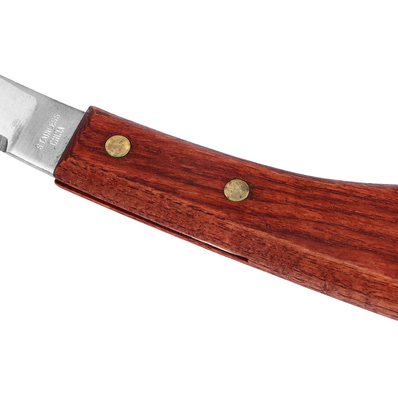 Right Handed Horse Hoof Knife, Curved Stainless Steel Trimming Tool Ergonomic Wooden Handle for Farrier Stable single right hand