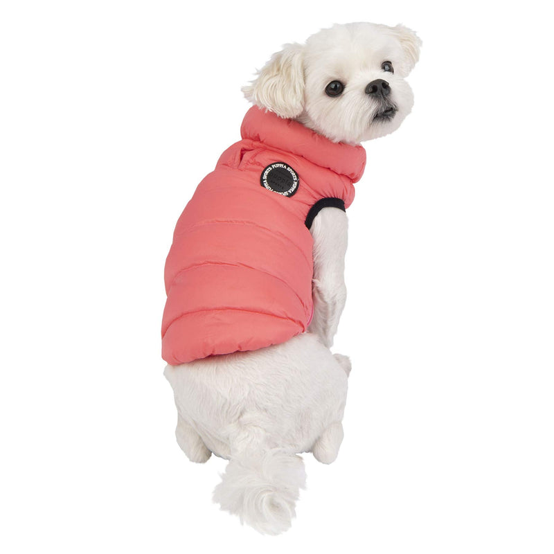 Puppia Winter Ultralight Dog Coat B Waterproof Warmth for Cold Weather Zipper Closure for Small and Medium Dogs, Pink, Small