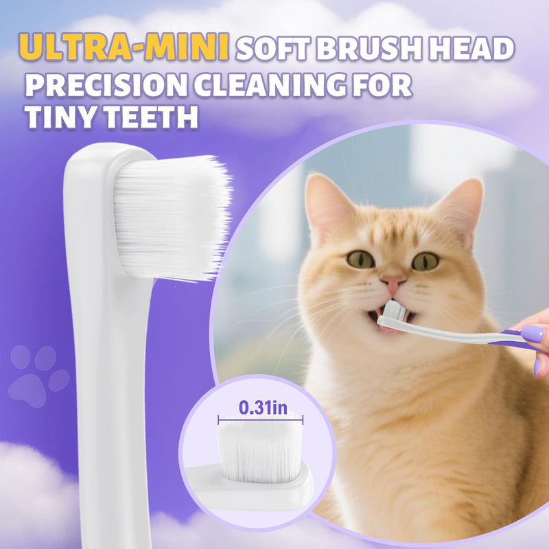 Cat Toothbrush and Toothpaste Kit - Includes Toothpaste (Coconut Chicken 2.5 oz.) Soft Brush, Finger Brush - Provides Safe and Effective Oral Care for Kittens and Adult Cats Coconut Chicken 0.83 Ounce (Pack of 3) - PawsPlanet Australia