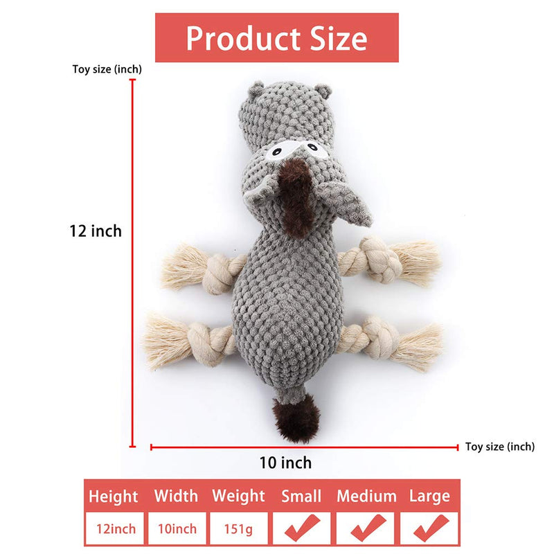 Dog Toy, Large Dog Squeaky Toys, Stuffed Animal Dog Plush Toy for Puppy, Small, Middle, Large Dogs (Donkey(Grey)) Donkey - PawsPlanet Australia