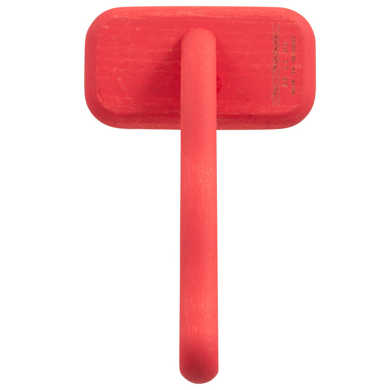 Chris Christensen Mark II Slicker Brush, Groom Like a Professinal, Stainless Steel Pins, Lightweight Beech Wood Body, Ground and Polished Tips, Red Small Small, 3 3/4 in head x 6 1/2 in body