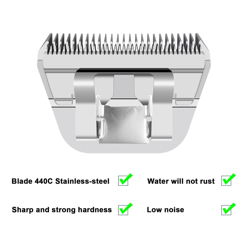 2 Pack 5 Wide Blades for Dog Grooming,Compatible with Andis,Oster A5,Wahl km10 Clippers,Cutting Length 1/4" (6.3mm) 5FW-2PCS - PawsPlanet Australia