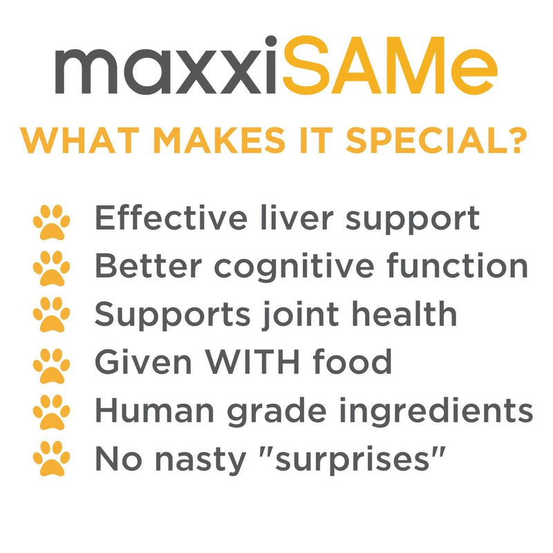 maxxiSAMe Sam-e Supplement for Dogs - Dog Liver and Cognitive Brain Support - Given with Food Powder 5.3 oz