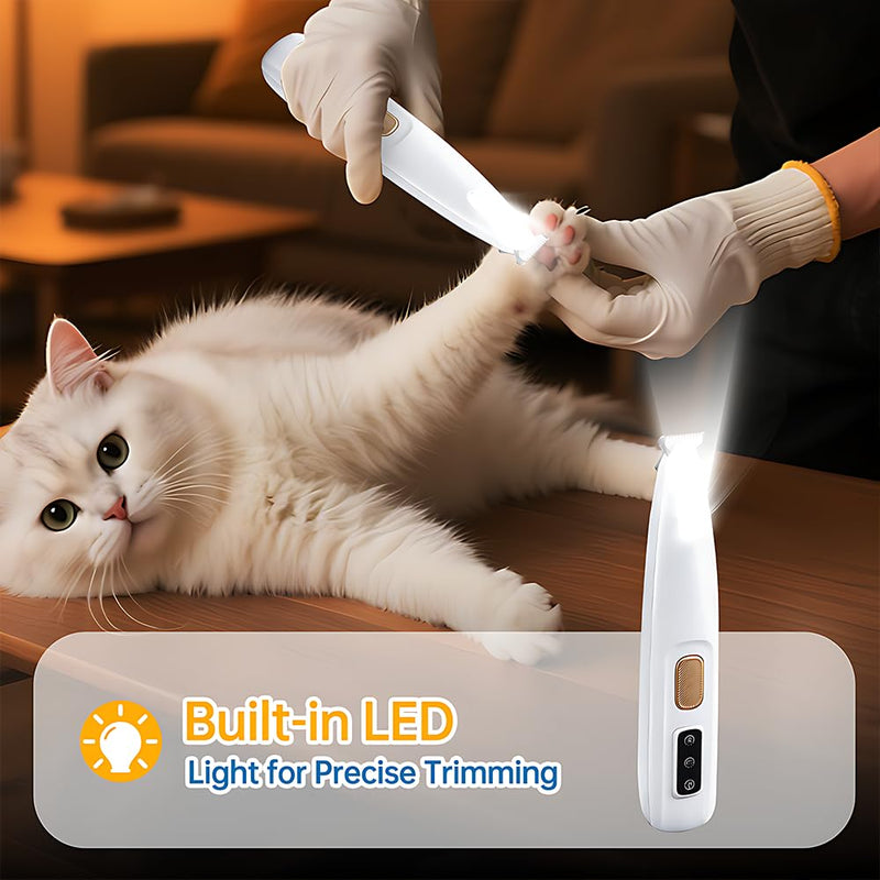 Dog Cat Clippers for Grooming - IPX4 Waterproof, Low Noise, Rechargeable Cordless Pet Clippers with Ceramic Blade & LED Light - Fur Trimmer Kit for Dogs Cats Paws Eyes Ears Face - PawsPlanet Australia