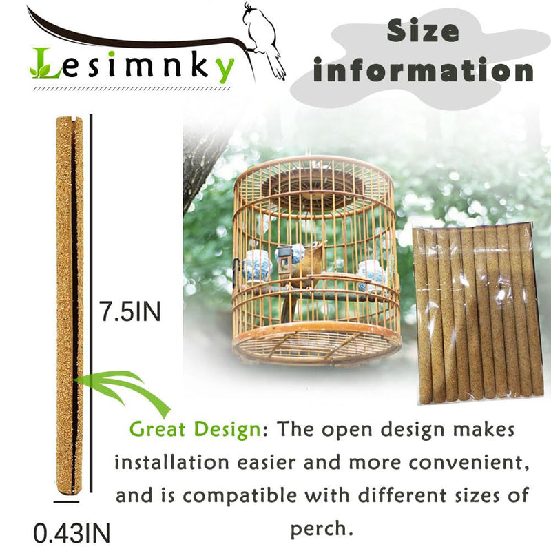 30PCS Birds Perch Covers, Sand Perch for Bird Cage Platform Accessories Bird Perch Covers Sandpaper Sand Perch Covers for Parakeets Canaries Finches & Small Birds - PawsPlanet Australia