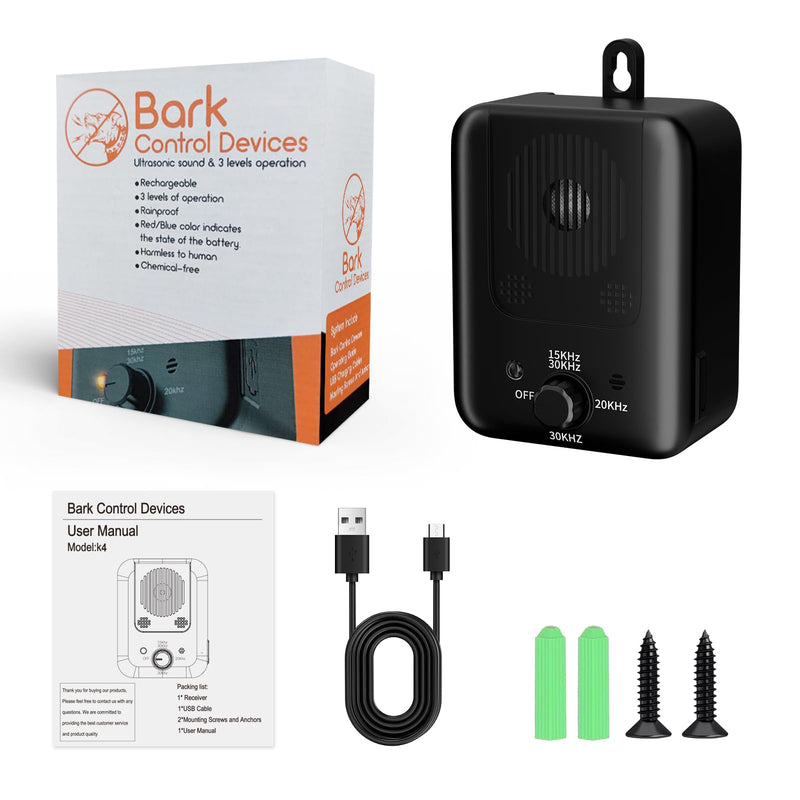 Anti Barking Device for Dogs - 50FT Dog Barking Deterrent Device - 3 Modes Ultrasonic Stop Dog Barking - Rechargeable Bark Stopper Indoor - PawsPlanet Australia
