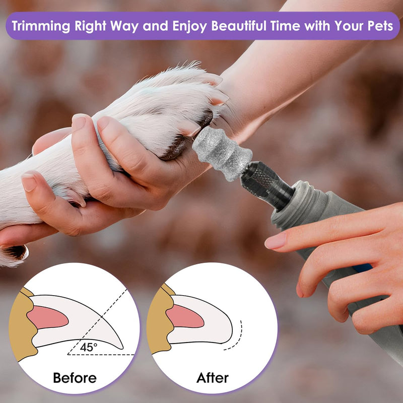 Nail Diamond Bits for Dog Dremel - Dog Nail Grinder Attachment - 1/8" Pet Nail Grinder Wheel Work with Dremel Sanding Drums for Dogs&Pet Nail Grooming - PawsPlanet Australia