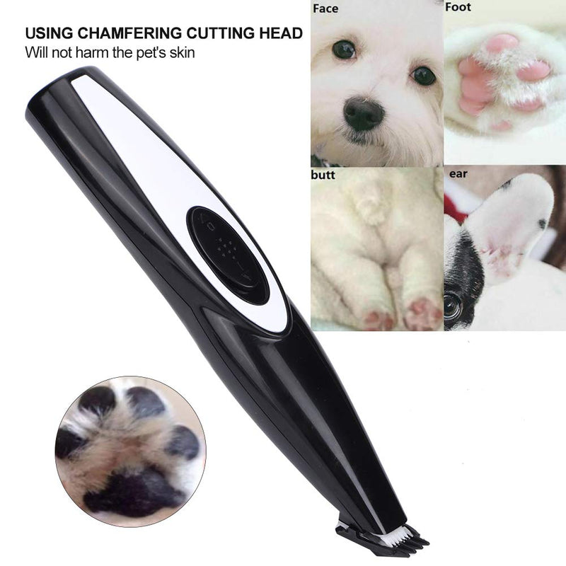 Electric Pet Pedicure Tool, Dog Paw Trimmer Low Noise Cordless Electric Mini Shaver Clippers, Rechargeable Cat Trimmer for Trimming Dog's Hair Around Paws, Eyes, Ears, Face, Rump