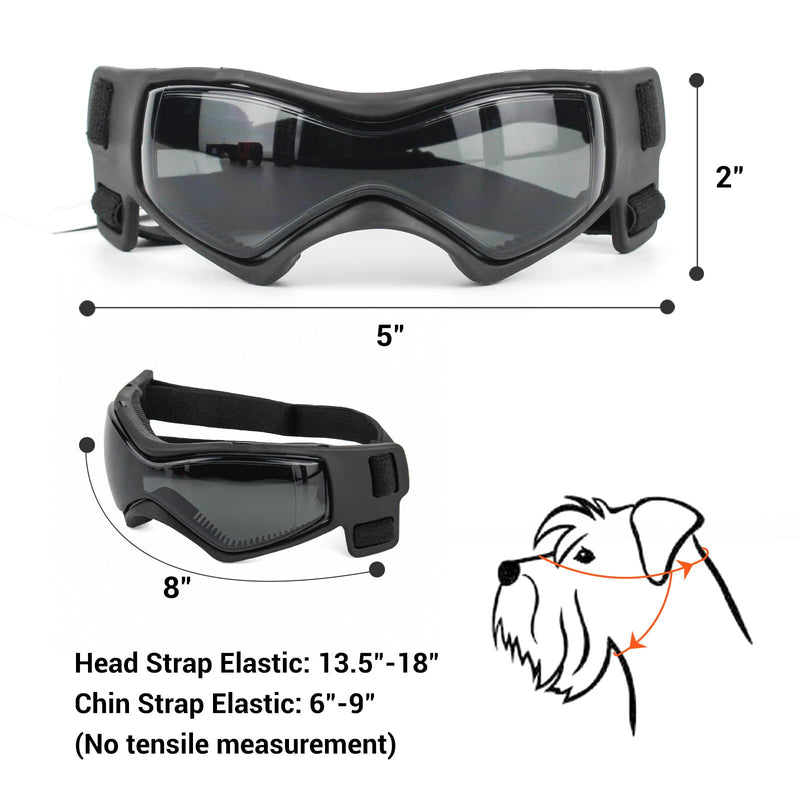 PETLESO Dog Goggles for Small Dogs with Helmet, 2pcs Dog Sunglasses and Dog Helmet Set for Small Medium Dog Outdoor Driving Walking, Black - PawsPlanet Australia