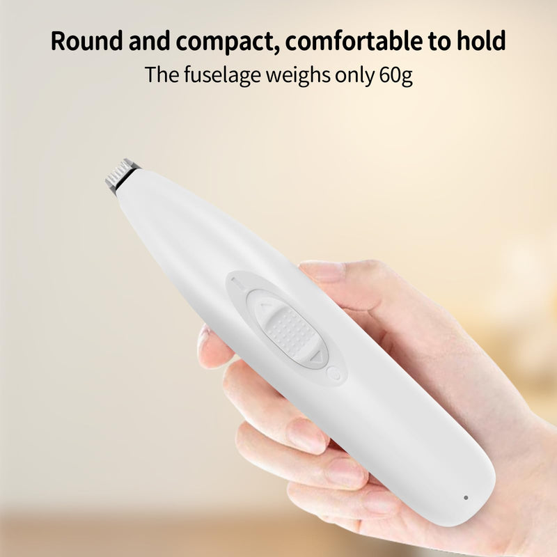 ahansi Dog Clippers for Grooming, Low Noise Cordless Dog Paw Trimmer, Rechargeable Small Pet Hair Trimmer for Grooming (White) White - PawsPlanet Australia