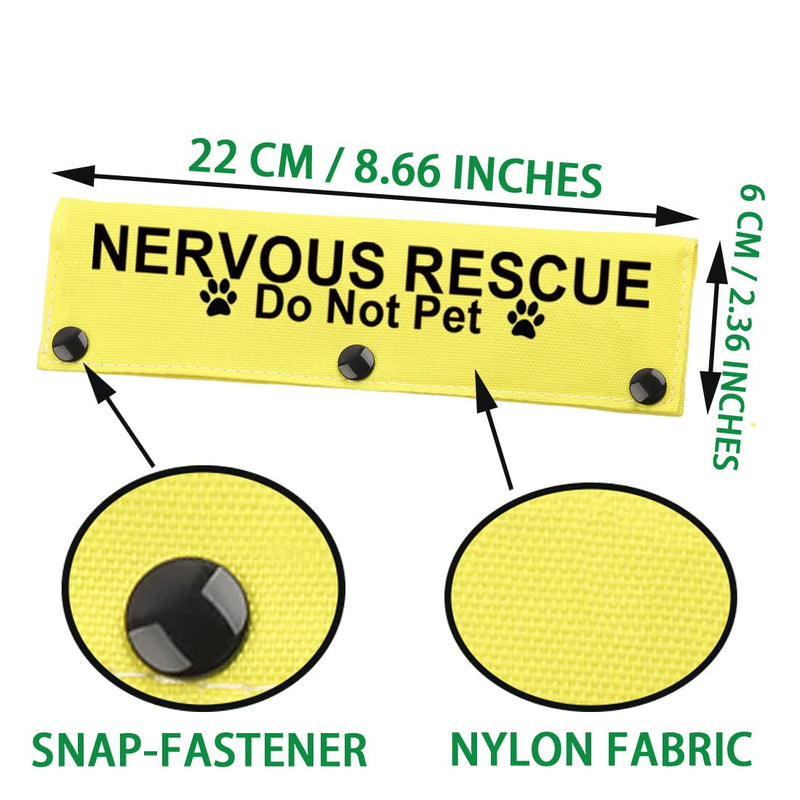 JXGZSO Nervous Dot Not Approach Nervous Do Not Pet Leash Dog Sleeve Shy Rescue Leash Wrap Nervous Shy Dog Gift (N Rescue Do N P DLS) N RESCUE Do N P DLS - PawsPlanet Australia