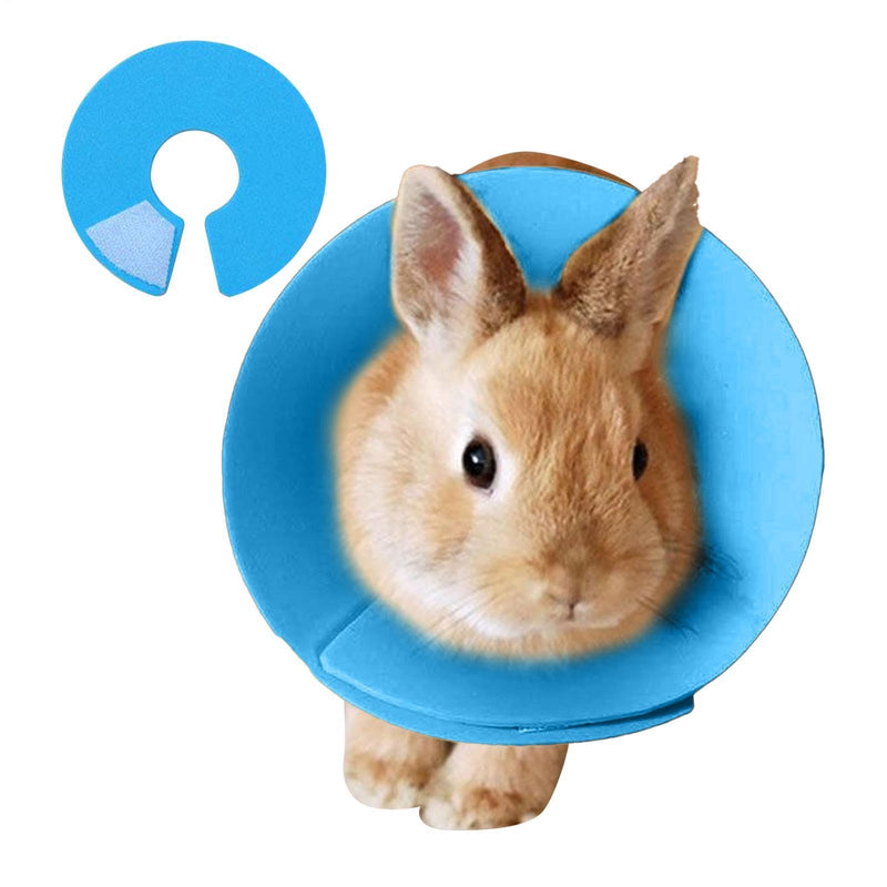 Bird neck collar, rabbit lick protection neck collar, protective collar for small animals, rabbits, ferrets, budgies, mice for scratch protection for daily use and blue