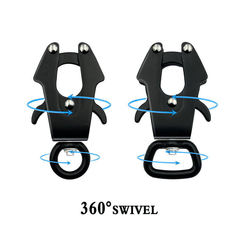 2 Pcs Frog Clip Dog Leash Clasp 360 Degree Swivel Clip Heavy Duty Quick Release and Locking Dog Leash Buckle for Linking Pet Collar (Small) Small - PawsPlanet Australia