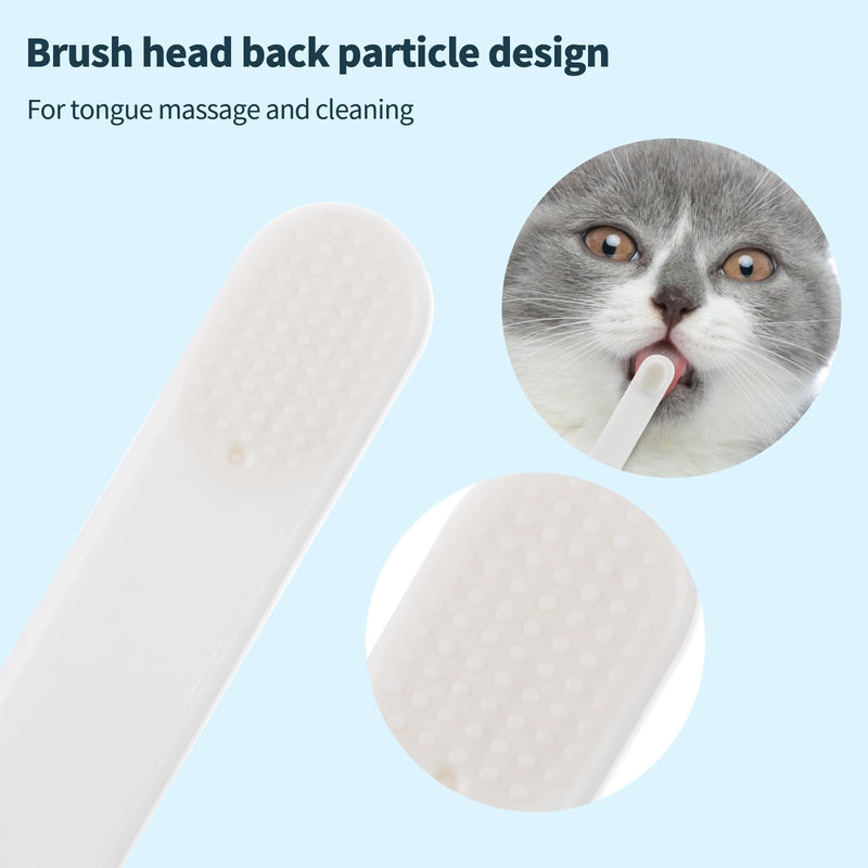 Newday Small Dog & Cat Toothbrush 5 Set, Micro Nano Bristles to Clean pet Teeth Toothbrushes, Puppy Dogs Pet Tooth Cleaning Kit with Storage Box（White - PawsPlanet Australia