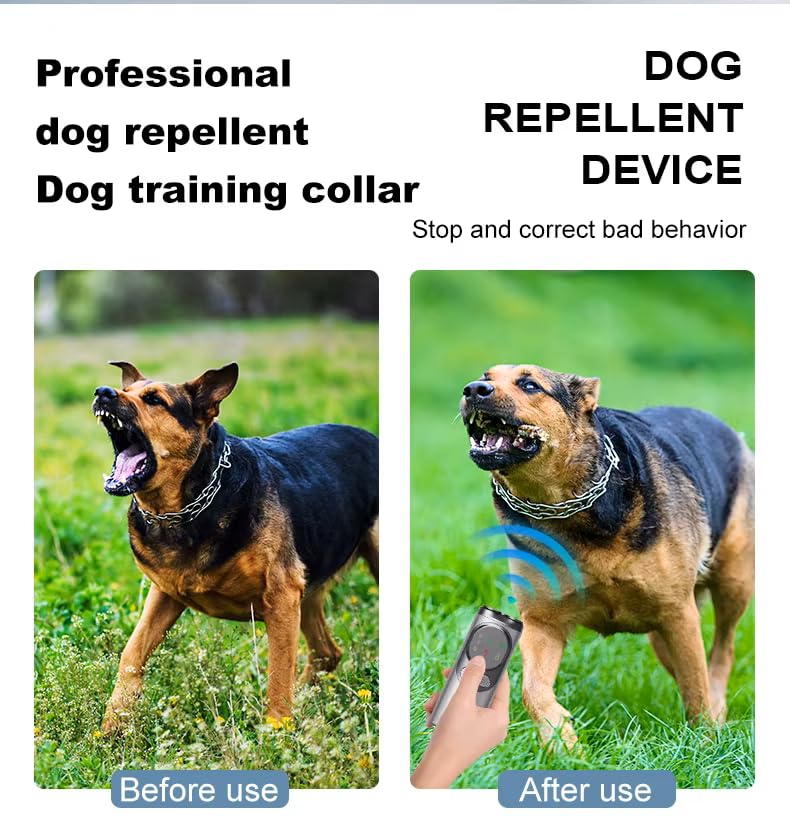 Ultrasonic Dog Training Device, Professional Bark Control Repellent, 15-30 KHz, USB-C Fast Charging, 2 Hour Battery Life (Silver) Silver - PawsPlanet Australia
