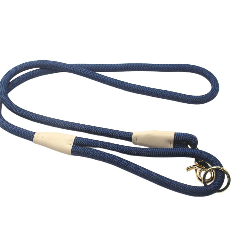 5FT Strong Nylon Braided Dog Rope Leash, Dog Walking Lead, Dog Leash for Training Small Medium Large Dogs (Navy Blue, 5FT x 10mm) Navy blue - PawsPlanet Australia