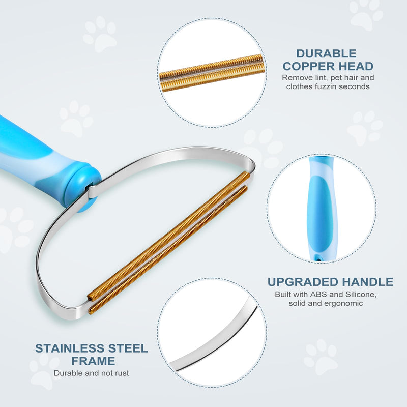 Newest Pet Hair Remover, 2 Pack Dog Cat Hair Remover, Lint Cleaner, Deep Cleaning, Portable Fur Removal Tool for Carpet, Car Mat, Couch, Pet Bed, Rug - PawsPlanet Australia