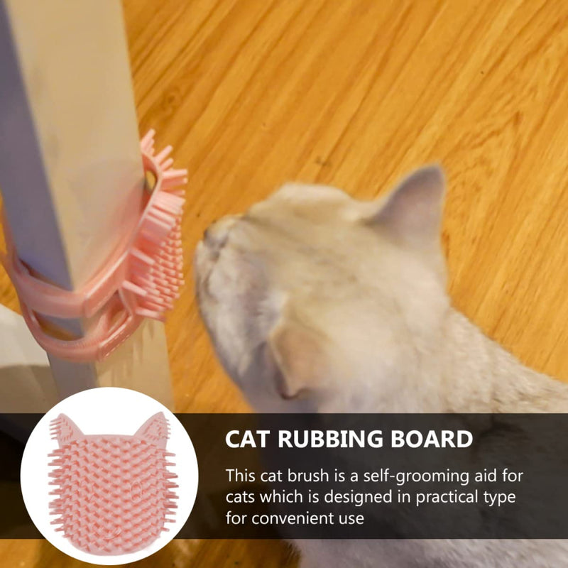 Massaging Self-Cleaning Slicker Grooming Brush for Cats - Pet Corner Beauty and Supply Tool 27X13.5cm Pink - PawsPlanet Australia