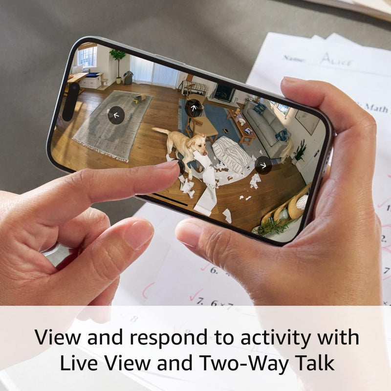 Ring Pan-Tilt Indoor Cam, White with Ring Indoor Cam (2nd Gen), White Device Only - PawsPlanet Australia