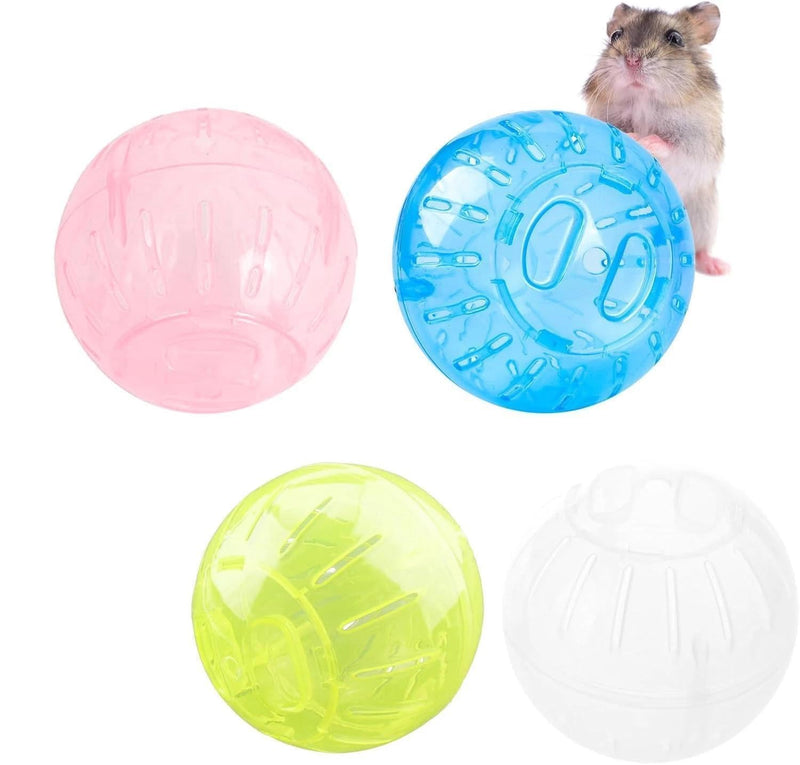 1Pc White-Transparent Plastic Silent Hamster Ball, Exercise Ball for Small Animals, Spinner Hamster Running for Sugar Gliders Small Mice Gerbils Hamsters (Diameter 10 cm - PawsPlanet Australia