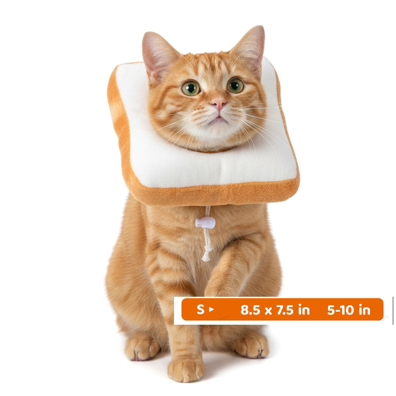 Adjustable Cat Cone Soft Cat Recovery Collar Kitten Cones After Surgery Neutering Toast Pet Neck Strap to Stop Licking Lightweight Comfortable Elizabethan Collar for Puppies Kitten Adult Cats