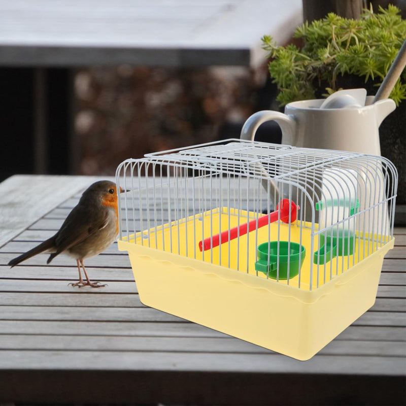 Garneck Small Bird Travel Cage: Portable Parakeet Carrier with Food and Water Box 9.2 Inch Animals Cage for Cockatiels Parrot - Easy to Carry for Short Trip, Daily Outing - PawsPlanet Australia