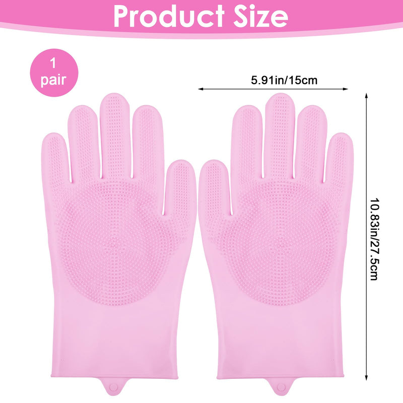 1 Pairs Cat Bathing Gloves, Dog Bath Supplies Pet Grooming Gloves Cat Bathing Supplies Pink Rubber Glove with High-Density Teeth for Pets Massaging Hair Remover Cleaning Body Bath - PawsPlanet Australia