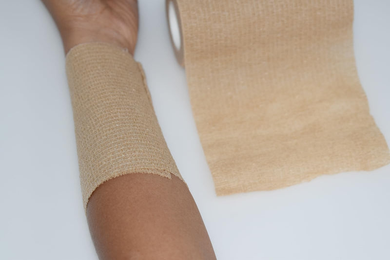 Self Adhesive Bandage Wrap 4 inch Wide, 2 Rolls Vet Wrap, 4"x 5 Yard Cohesive Tape