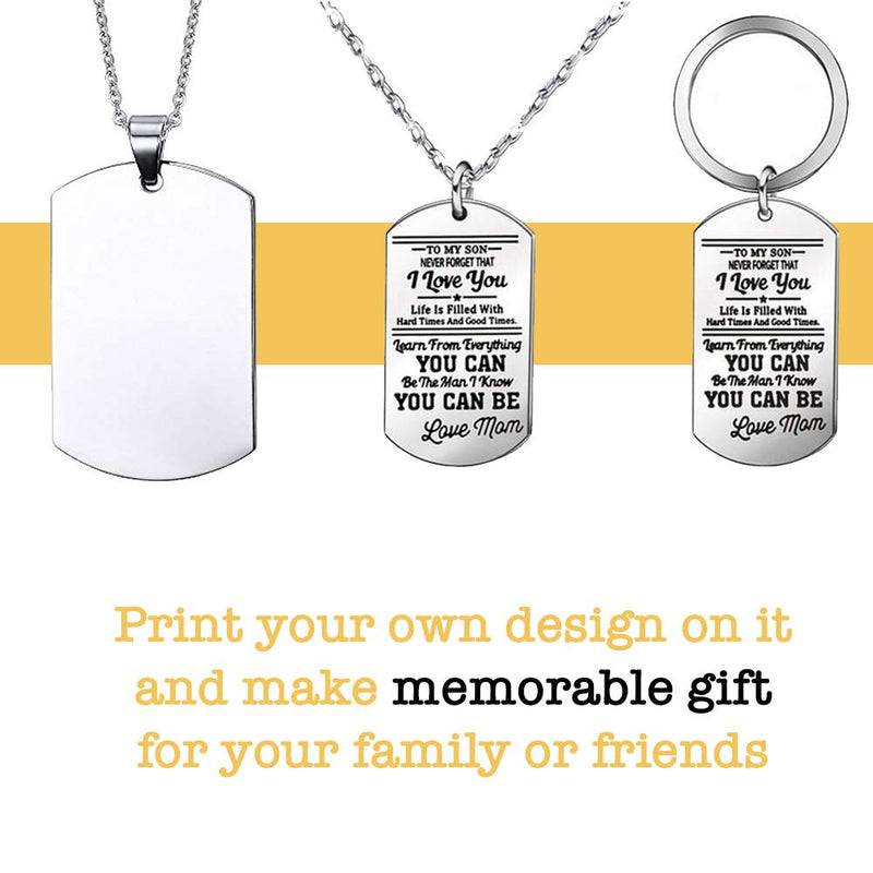 BELMAKS Military Dog Tags Shiny Polished - Stainless Steel Rolled Edge Backing Blank Dog Tags 100 PCS 100pcs 1.125” x 2” - PawsPlanet Australia