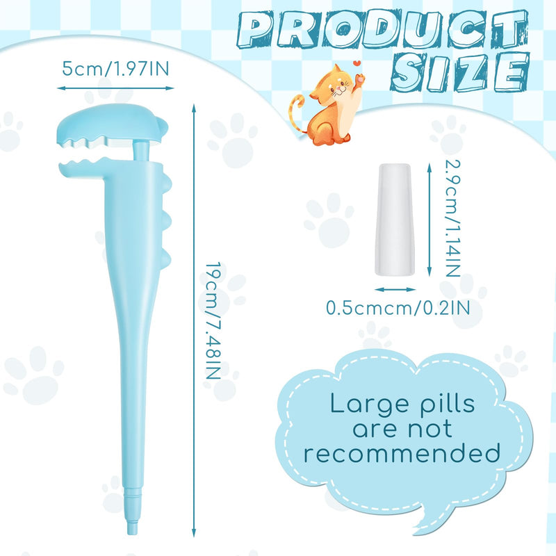 2 Pcs Pet Pill Shooter for Cat Dog Pill Shooter Pet Pill Dispenser Cat Pill Gun Oral Tablet Capsule Silicone Syringes with Soft Tip for Cats Dogs Small Animals, Blue and Pink - PawsPlanet Australia
