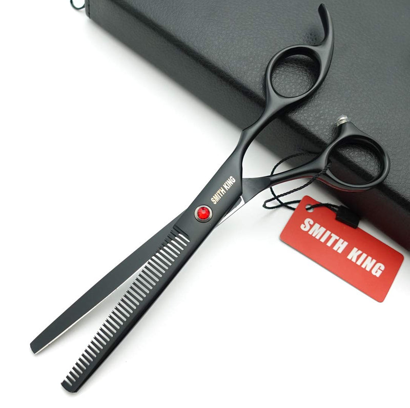 7.0 inches Professional Dog Grooming Scissors Set Straight & thinning & Curved 4pcs in 1 Set (Black) - PawsPlanet Australia