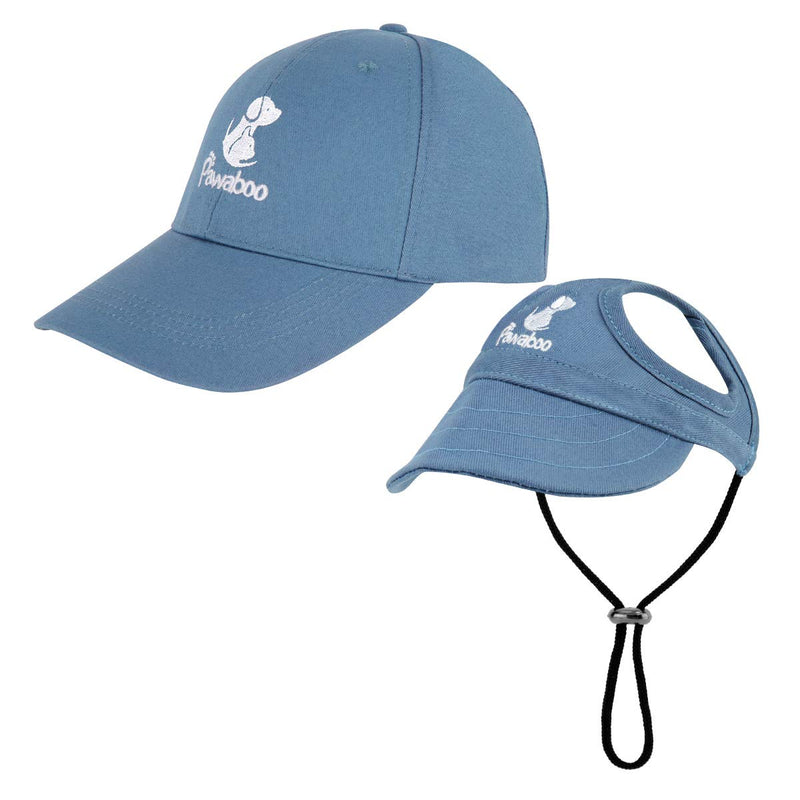 Pawaboo 2PC Owner and Dog Hat Set, Pet's Mom/Dad Baseball Cap Set, Dog Visor Cap Sun Protection Hats with Ear Holes and Adjustable Strap, Family Matching Hats, Large, Blue L (suit for medium dog)