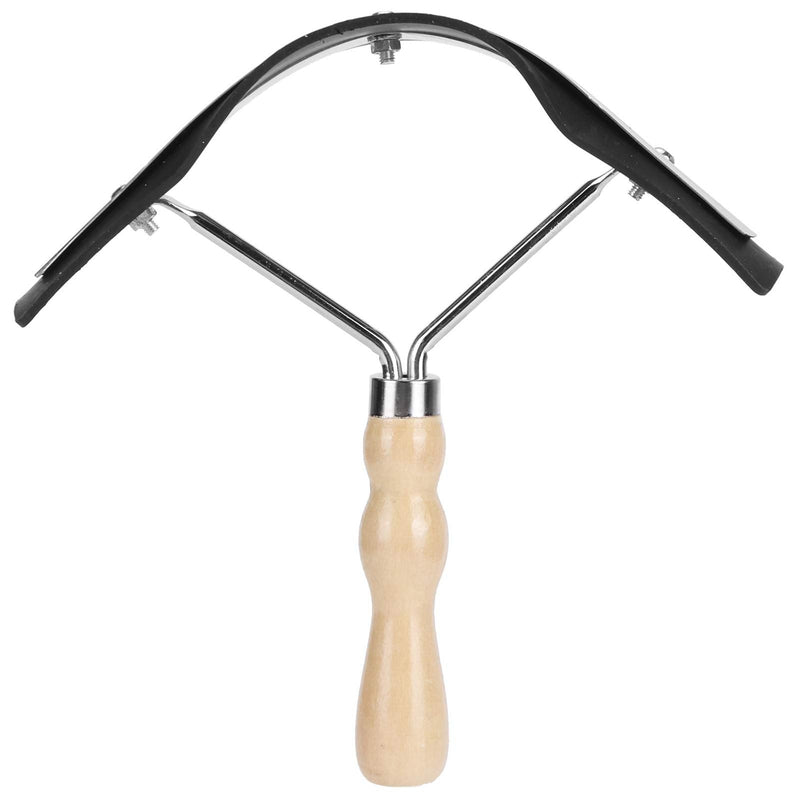 KIMISS Horse Sweat Scraper with Wooden Handle - Nonslip Grooming & Tool for Horse, Cattle, Donkey - Essential Farm Equipment for Livestock Care