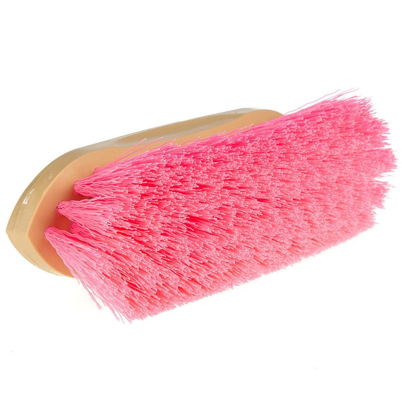 Decker Manufacturing Grip Fit Grooming Horse Brush Hot Pink Synthetic Bristles - PawsPlanet Australia