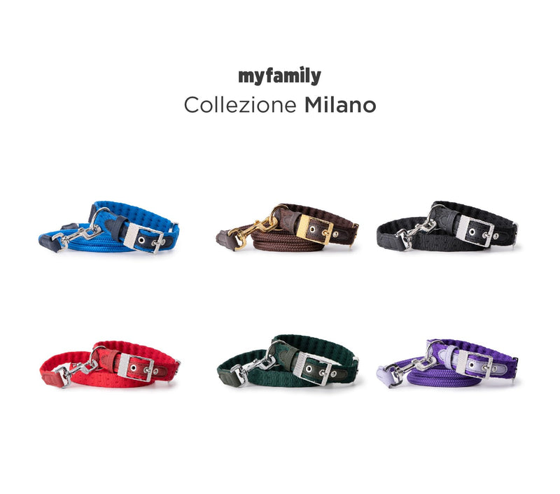Myfamily Synthetic Collar Made in Italy West Point Collection Red 35-41 cm