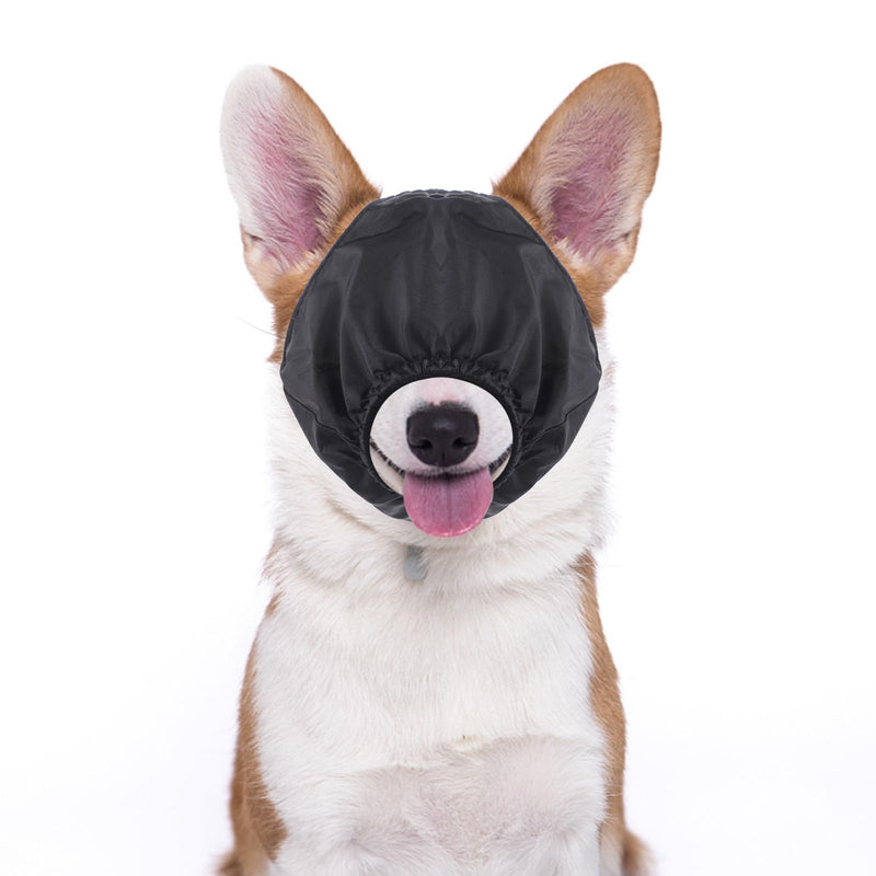 Nylon Pet Eye Mask in Black, 1 Piece √º Breathable and Easy to Remove for Grooming and Blow-drying