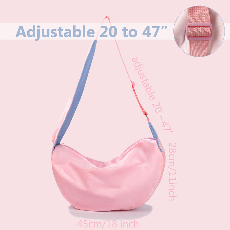 Dog Sling Carrier for Small Dogs, Hands-Free Puppy Carrier for Pet 0-15 lbs, Lightweight Cuddler Pouch, Comfortable Fleece Slings for Small Animal (Pink) Pink-Large - PawsPlanet Australia