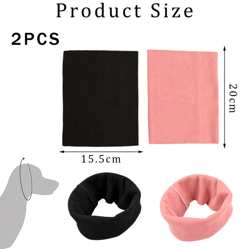 2 Pcs Dog Ear Defenders,Dogs Ear Muffs Noise Protection for Anxiety Relief,Pet Ears Protector,Ears Protectors for Bath Drying,for Cold Weather Protection (Pink and Black)