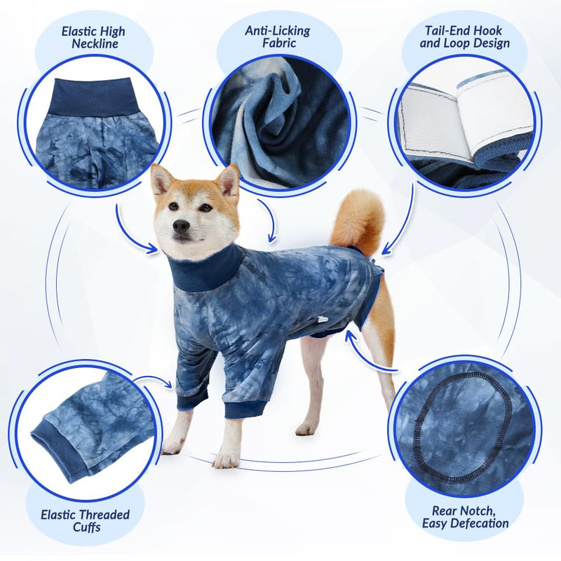SlowTon Recovery Suit for Dogs - Female Male Dog Bodysuit for Castrations, Anti Licking Dog Suit E-Collar Alternative After Surgery, Anti-Hair Loss Suit for Small, Medium and Large Dogs