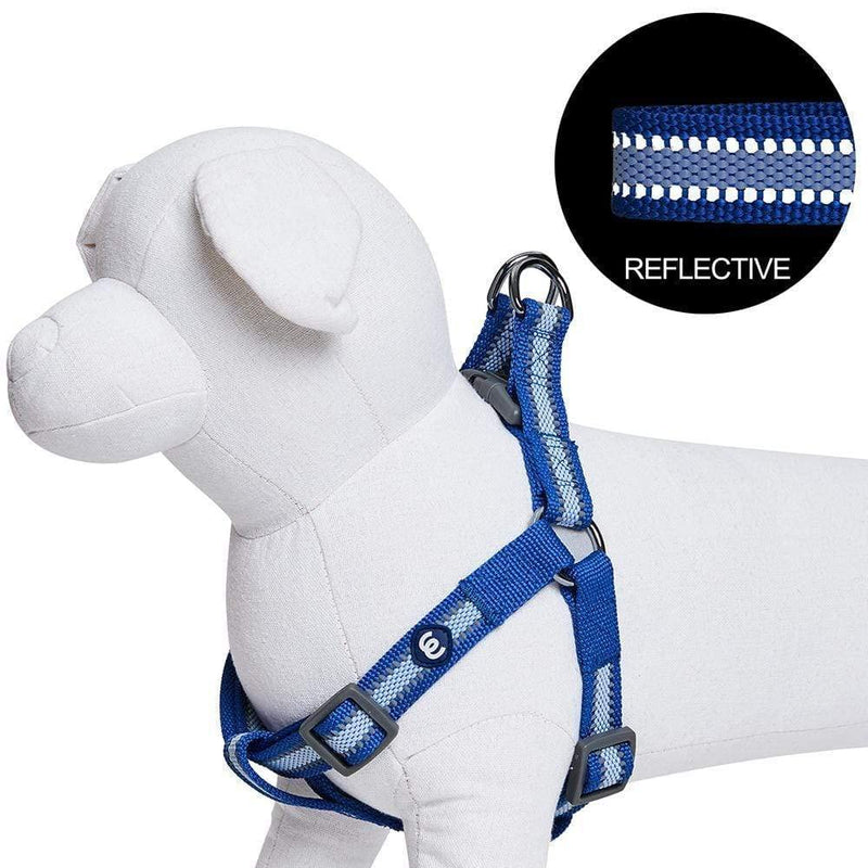 Blueberry Pet Essentials Step-in Reflective Back to Basics Dog Harness, Navy Blue, Chest Girth 26" - 39", Large, Adjustable Harnesses for Dogs - PawsPlanet Australia