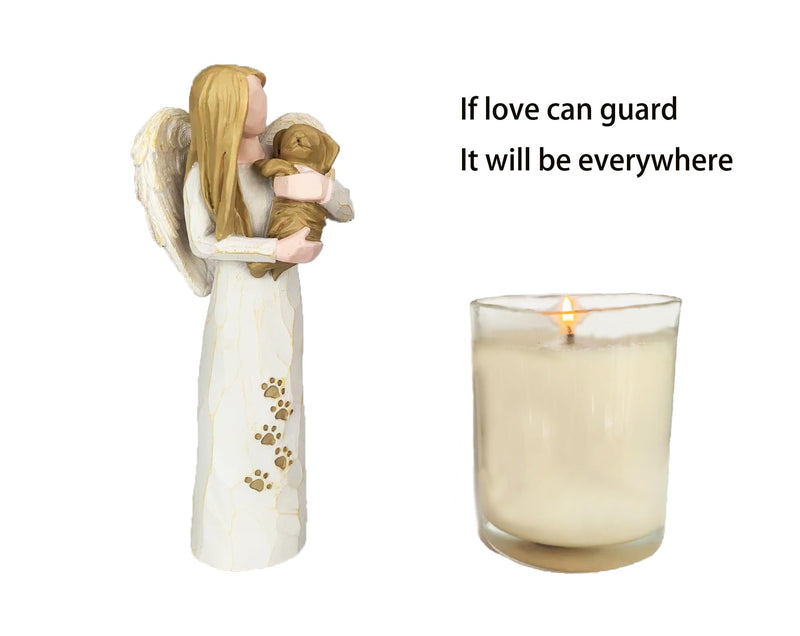 Dog Memorial Gifts for Loss of Dog, Pet Memorial Gifts, Resin Angel Statues,Sculpting Angels，Pet Sympathy Gifts，Passed Away Dog Gifts(White - PawsPlanet Australia