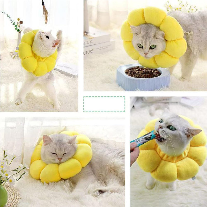 Soft Cat Recovery Cone Collar - Adjustable & Comfortable Pet Collar to Prevent Licking Wounds After Surgery,Fits Cats,Small Dogs and Rabbits
